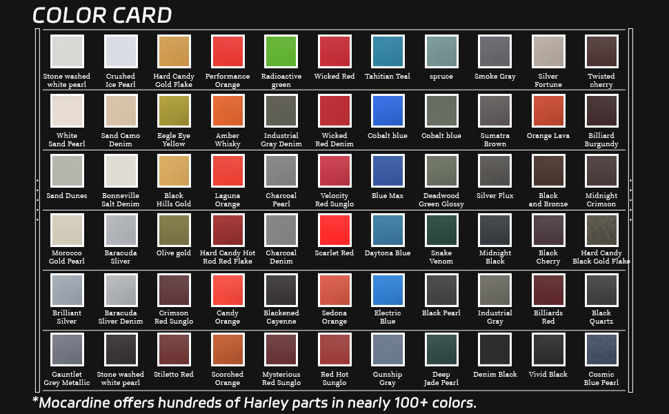 colors of harley davidson chopped tour pack